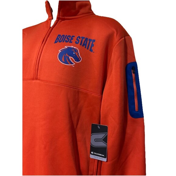 NEW Boise State BSU Broncos Colosseum Orange 1/2 Zip Sweatshirt Men's L - Picture 4 of 11